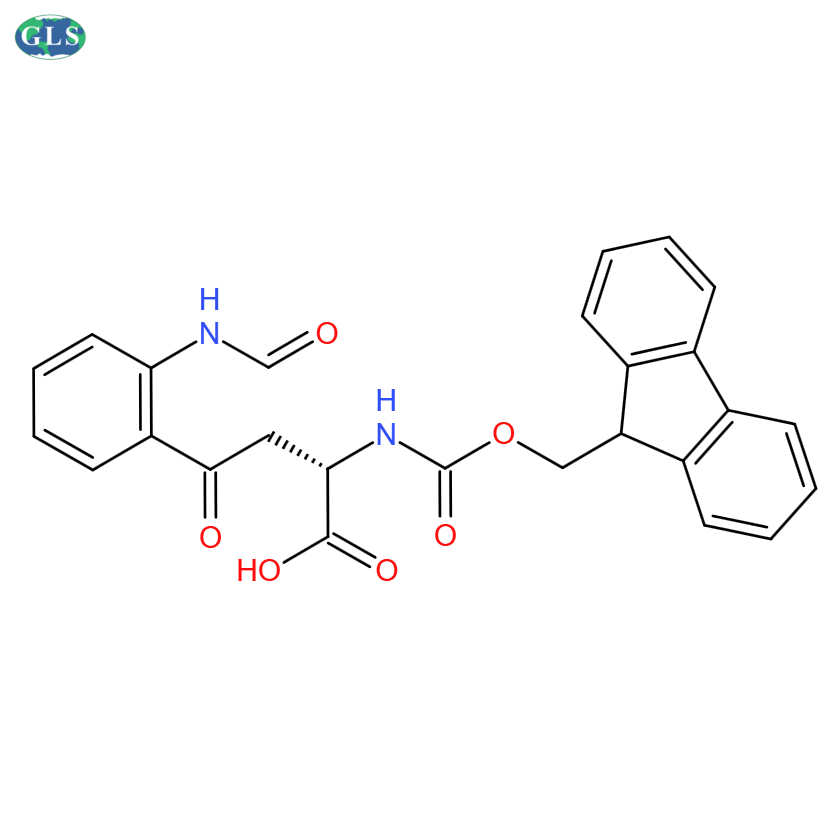 Fmoc-N'-甲酰-L-狗尿酸,(2S)-2-({[(9H-fluoren-9-yl)methoxy]carbonyl}amino)-4-(2-formamidophenyl)-4-oxobutanoic acid