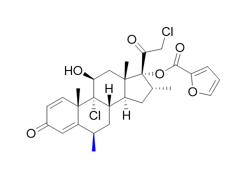 糠酸莫米松杂质41,(6R,8S,9R,10S,11S,13S,14S,16R,17R)-9-chloro-17-(2-chloroacetyl)-11-hydroxy-6,10,13,16-tetramethyl-3-oxo-6,7,8,9,10,11,12,13,14,15,16,17-dodecahydro