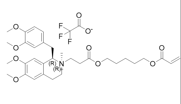 苯磺顺阿曲库铵杂质14,(1R,2R)-2-(3-((5-(acryloyloxy)pentyl)oxy)-3-oxopropyl)-1-(3,4-dimethoxy benzyl)-6,7-dimethoxy-2-methyl-1,2,3,4-tetrahydroisoquinolin-2-ium 2,2,2- trifluoroacetate