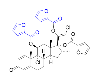 糠酸莫米松杂质21,(8S,9R,10S,11S,13S,14S,16R,17R)-9-chloro-17-((Z)-2-chloro-1-((furan-2-carbonyl)oxy)vinyl)-10,13,16-trimethyl-3-oxo-6,7,8,9,10,11,12,13,14,15,16,17