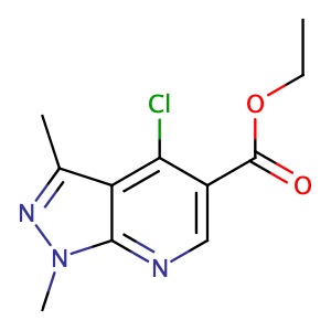 1,3-二甲基-4-氯-1H-吡唑并[3,4-b]吡啶-5-甲酸乙酯
