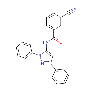 3-氰基-N-(1,3-二苯基吡唑-5-基)苯甲酰胺