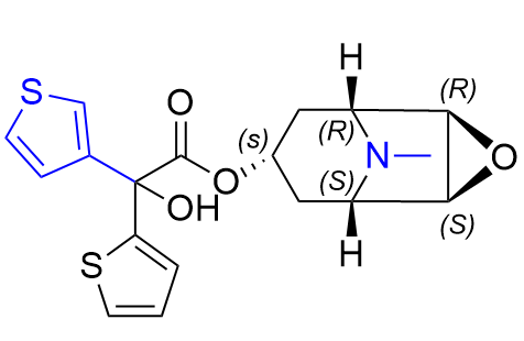 噻托溴銨雜質(zhì)08,(1R,2R,4S,5S,7s)-9-methyl-3-oxa-9-azatricyclo[3.3.1.02,4]nonan-7-yl 2-hydroxy-2-(thiophen-2-yl)-2-(thiophen-3-yl)acetate