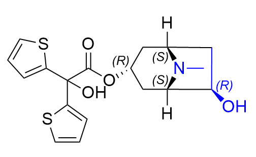 噻托溴銨雜質(zhì)09,(1S,3R,5S,6R)-6-hydroxy-8-methyl-8-azabicyclo[3.2.1]octan-3-yl 2-hydroxy-2,2-di(thiophen-2-yl)acetate