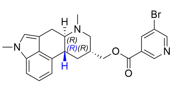 尼麦角林杂质09,((6aR,9R,10aR)-4,7-dimethyl-4,6,6a,7,8,9,10,10a-octahydroindolo[4,3-fg]quinolin-9-yl)methyl 5-bromonicotinate