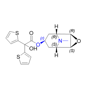 噻托溴銨雜質(zhì)07,(1R,2R,4S,5S,7r)-9-methyl-3-oxa-9-azatricyclo[3.3.1.02,4]nonan-7-yl 2-hydroxy-2,2-di(thiophen-2-yl)acetate