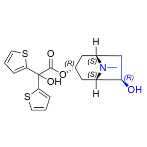 噻托溴銨雜質(zhì)09,(1S,3R,5S,6R)-6-hydroxy-8-methyl-8-azabicyclo[3.2.1]octan-3-yl 2-hydroxy-2,2-di(thiophen-2-yl)acetate