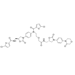 利伐沙班杂质I,5-chloro-N-(4-((S)-5-((5-chlorothiophene-2-carboxamido)methyl)-2- oxooxazolidin-3-yl)phenyl)-N-(2-(2-oxo-2-((((S)-2-oxo-3-(4-(3-oxo morpholino)