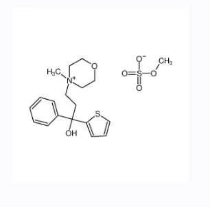 甲硫酸噻苯羟丙吗啉,4-[3-hydroxy-3-phenyl-3-(2-thienyl)propyl]-4-methylmorpholinium methyl sulphate