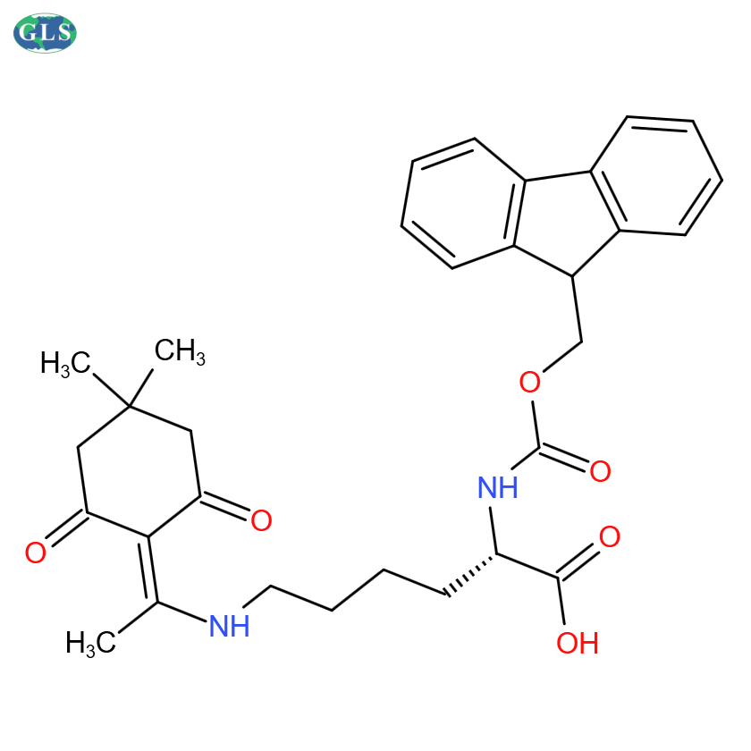 N-Fmoc-N'-[1-(4,4-二甲基-2,6-二氧代环己亚基)乙基]-L-赖氨酸,Fmoc-L-Lys(Dde)-OH