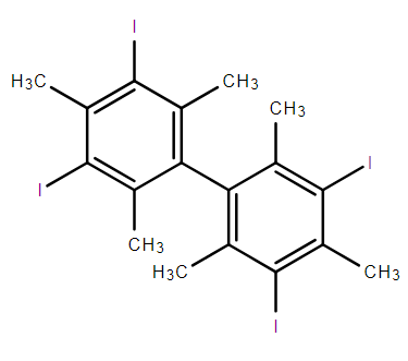 3,3',5,5'-四碘-2,2',4,4',6,6'-六甲基-1,1'-联苯,3,3',5,5'-tetraiodo-2,2',4,4',6,6'-hexamethylbiphenyl