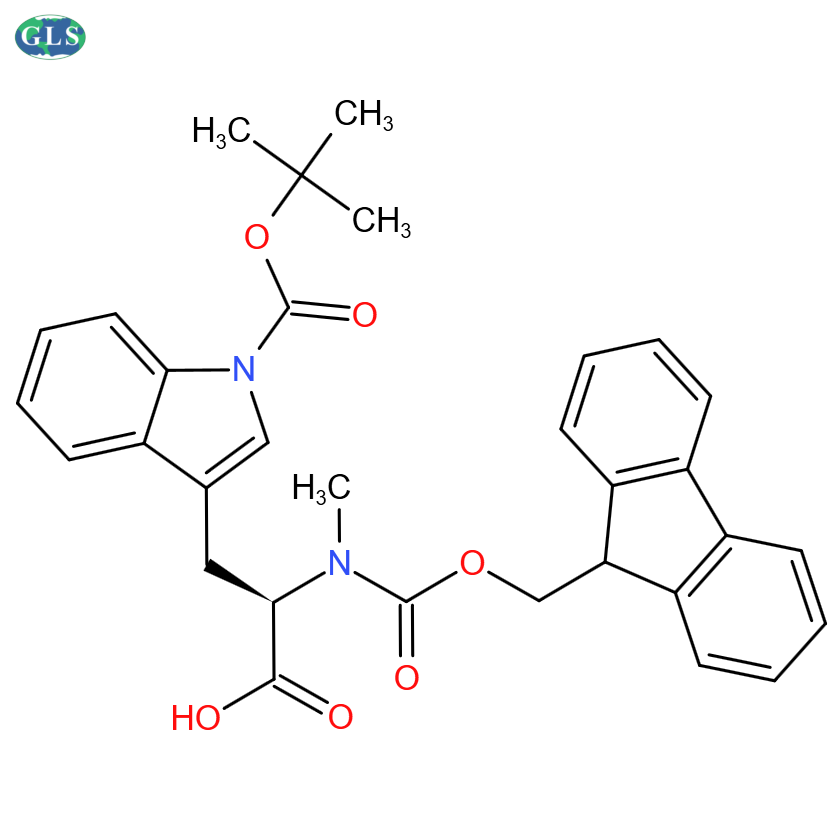 芴甲氧羰基-N-甲基-N‘-叔丁氧羰基-D-色氨酸,Fmoc-N-Me-D-Trp(Boc)-OH