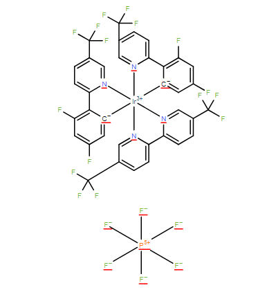 [5,5'-双(三氟甲基)-2,2'-联吡啶-κN,κN]双[3,5-二氟-2-[5-(三氟甲基)-2-吡啶基-κN]苯基]铱六氟磷酸盐,[5,5'-Bis(trifluoromethyl)-2,2'-bipyridine-κN,κN]bis[3,5-difluoro-2-[5-(trifluoromethyl)-2-pyridinyl-κN]phenyl] iridium hexafluorophosphate[[Ir(dFCF3ppy)2-(5,5'-dCF3bpy)]PF6]