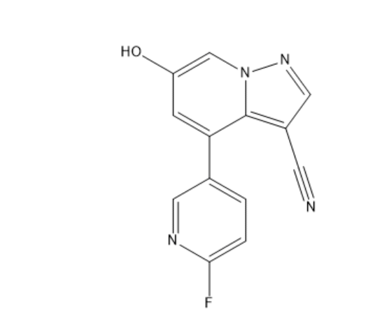 6-羟基-4-(6-氟-3-吡啶)-吡唑并[1,5-A]吡啶-3-甲腈,Pyrazolo[1,5-a]pyridine-3-carbonitrile, 4-(6-fluoro-3-pyridinyl)-6-hydroxy-