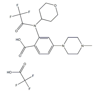 4-(4-甲基-1-哌嗪基)-2-[(4-四氢吡喃基)(2,2,2-三氟乙酰基)氨基]苯甲酸三氟乙酸盐