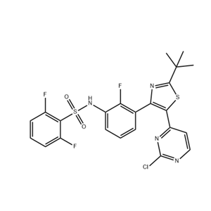 达拉菲尼中间体5,N-{3-[5-(2-chloro-4-pyriMidinyl)-2-(1,1-diethylethyl)-1,3-thiazol-4-yl]-2-fluoraphenyl}-2,6-difluorobenzenesulfonaMide