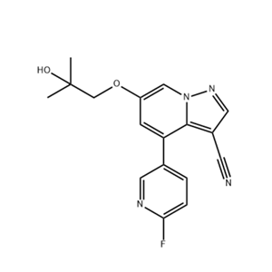 4-(6-氟吡啶-3-基)-6-(2-羟基-2-甲基丙氧基)吡唑并[1,5-A]吡啶-3-甲腈