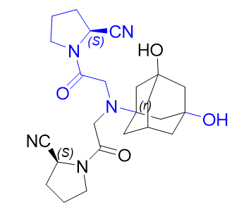 维格列汀杂质14,(2S,2'S)-1,1'-(2,2'-(((1r,3R,5S,7S)-3,5-dihydroxyadamantan-1-yl)azanediyl)bis(acetyl))bis(pyrrolidine-2-carbonitrile)
