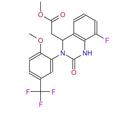 2-(8-氟-3-(2-甲氧基-5-(三氟甲基)苯基)-2-氧代-1,2,3,4-四氢喹唑啉-4-基)乙酸甲酯,2-(8-fluoro-3-(2-methoxy-5-(trifluoromethyl)phenyl)-2-oxo-1,2,3,4-tetrahydroquinazolin-4-yl) acetic acid methyl ester