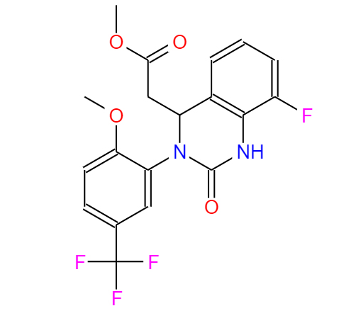 2-(8-氟-3-(2-甲氧基-5-(三氟甲基)苯基)-2-氧代-1,2,3,4-四氫喹唑啉-4-基)乙酸甲酯,2-(8-fluoro-3-(2-methoxy-5-(trifluoromethyl)phenyl)-2-oxo-1,2,3,4-tetrahydroquinazolin-4-yl) acetic acid methyl ester