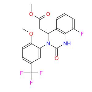 2-(8-氟-3-(2-甲氧基-5-(三氟甲基)苯基)-2-氧代-1,2,3,4-四氢喹唑啉-4-基)乙酸甲酯,2-(8-fluoro-3-(2-methoxy-5-(trifluoromethyl)phenyl)-2-oxo-1,2,3,4-tetrahydroquinazolin-4-yl) acetic acid methyl ester