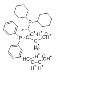 (S)-(+)-1-[(R)-2-(二苯基膦)二茂铁]乙基二环已基膦,(S)-(+)-1-[(R)-2-(Diphenylphosphino)ferrocenyl]ethyldicyclohexylphosphineethanoladduct