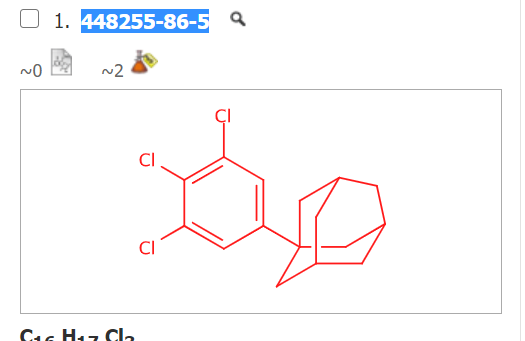 1,2,3-三氯-5-金刚烷基苯,1-(3,4,5-Trichlorophenyl)tricyclo[3.3.1.13,7]decane