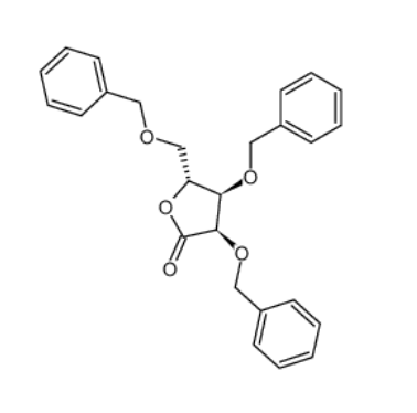 2,3,5-三苄氧基-D-阿拉伯糖酸-1,4-内酯,3β,4α-Bis(benzyloxy)-5β-(benzyloxymethyl)tetrahydrofuran-2-one