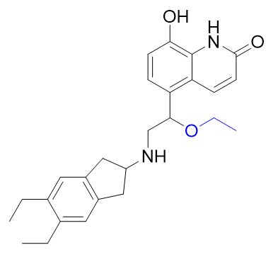 茚達(dá)特羅雜質(zhì)04,(R)-5-(2-((5,6-diethyl-2,3-dihydro-1H-inden-2-yl)amino)-1-ethoxyethyl)-8-hydroxyquinolin-2(1H)-one