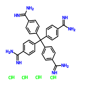 4,4',4'',4'''-甲烷四苯甲脒四鹽酸鹽,(methanetetrayltetrakis(benzene-4,1-diyl))tetrakis(aminomethaniminium)