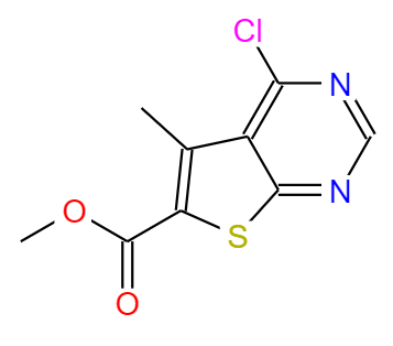 4-氯-5-甲基-噻吩并[2,3-D]嘧啶-6-甲酸 甲酯,METHYL 4-CHLORO-5-METHYL-THIENO[2,3-D]PYRIMIDINE-6-CARBOXYLATE