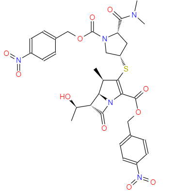 (4R,5S,6S)-3-[[(3S,5S)-5-[(二甲基氨基)甲?；?1-[[(4-硝基芐基)氧]羰基]-3-吡咯烷基]硫]-6-[(1R)-1-羥乙基]-4-甲基-7-氧代-1-氮雜雙環(huán)[3.2.0]庚-2-烯-2-羧酸 4-硝基芐基酯,Protected meropenem