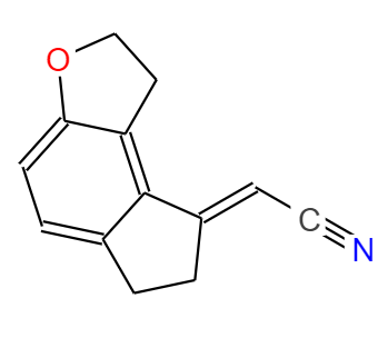 (E)-(1,6,7,8-四氢-2H-茚并[5,4-B]呋喃-8-亚基)乙腈,(2E)-2-(1,2,6,7-tetrahydrocyclopenta[e][1]benzofuran-8-ylidene)acetonitrile