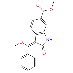 2,3-二氢-3-(甲氧基苯基亚甲基)-2-氧代-1H-吲哚-6-羧酸甲酯,2,3-Dihydro-3-(MethoxyphenylMethylene)-2-oxo-1H-indole-6-carboxylic acid Methyl ester