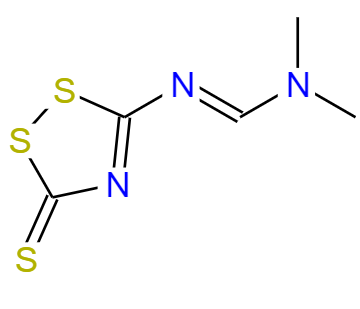 (E)-N,N-二甲基-N' - (3-硫代-3H-1,2,4- DITHIAZOL-5-基)甲脒,5-((dimethylamino-methylidene)amino)-3H-1,2,4,dithiazole-3-thione