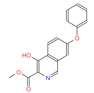 4-羥基-7-苯氧基異喹啉-3-甲酸甲酯,Methyl 4-hydroxy-7-phenoxyisoquinoline-3-carboxylate