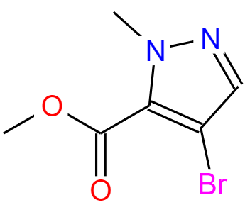 4-溴-1-甲基-1H-吡唑-5-羧酸甲酯,methyl 4-bromo-2-methylpyrazole-3-carboxylate