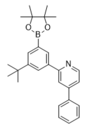 2-(3-(叔丁基)-5-(4,4,5,5-四甲基-1,3,2-二氧硼烷-2-基)苯基)-4-苯基吡啶,2-(3-(tert-butyl)-5-(4,4,5,5-tetramethyl-1,3,2-dioxaborolan-2-yl)phenyl)-4-phenylpyridine