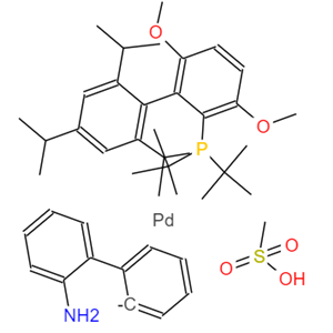 甲磺酸-2-(二叔丁基膦基)-3,6-二甲氧基-2',4',6'-三异丙基-1,1'-联苯(2-氨基-1,1'-联苯-2-基)钯(II)