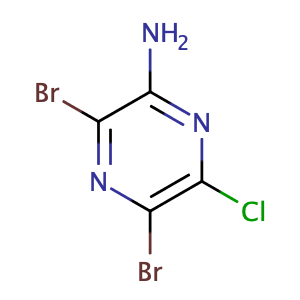 3,5-二溴-6-氯吡嗪-2-胺,3,5-Dibromo-6-chloropyrazin-2-amine