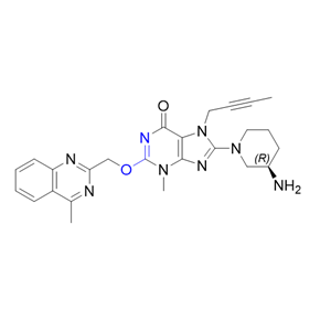利格列汀杂质16,(R)-8-(3-aminopiperidin-1-yl)-7-(but-2-yn-1-yl)-3-methyl-2-((4-methylquinazolin-2-yl)methoxy)-3,7-dihydro-6H-purin-6-one