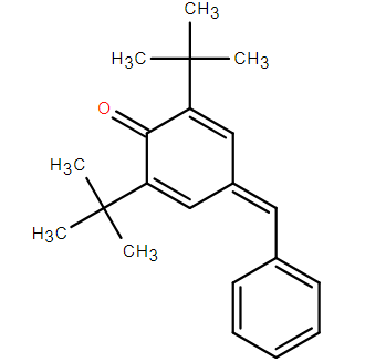 4-苯基亚甲基-2,6-二叔丁基-2,5-环己二烯-1-酮,2,5-Cyclohexadien-1-one,2,6-bis(1,1-dimethylethyl)-4-(phenylmethylene)-; 2,5-Cyclohexadien-1-one,4-benzylidene-2,6-di-tert-butyl- (7CI,8CI);4-Benzylidene-2,6-di-tert-butyl-2,5-cyclohexadien-1-one