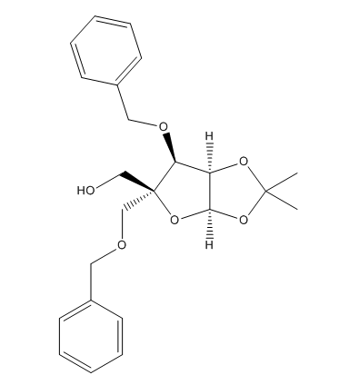 3-O-苄基-1,2-O-亚异丙基-4-C-(苯甲氧基)甲基-β-L-呋喃来苏糖苷,3-O-Benzyl-1,2-O-isoproylidene-4-C-(phenylmethoxy)methyl-β-L-lyxofuranose