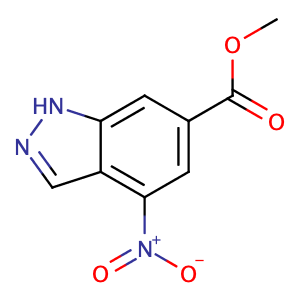 4-硝基-6-吲唑羧酸甲酯,Methyl 4-nitro-1H-indazole-6-carboxylate