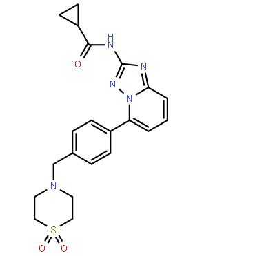 N-[5-[4-[(1,1-二氧代-4-硫代吗啉基)甲基]苯基][1,2,4]三唑并[1,5-A]吡啶-2-基]环丙烷甲酰胺,Filgotinib