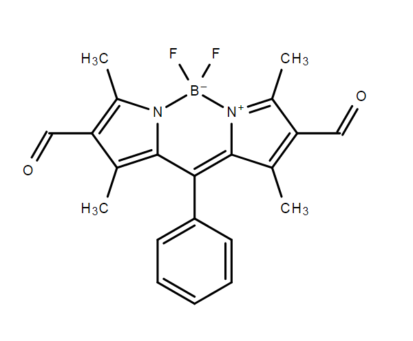 5,5-二氟-1,3,7,9-四甲基-10-苯基-5H-4l4,5l4-二吡咯并[1,2-c:2',1'-f][1,3,2]二氮杂环己硼烷 -2,8-二甲醛,5,5-difluoro-2,8-diformyl-1,3,7,9-tetramethyl-10-phenyl-5H-dipyrrolo[1,2-c:2',1'-f][1,3,2]diazaborinin-4-ium-5-uide