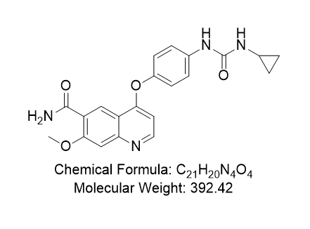 4-(4-(3-环丙基脲基)苯氧基)-7-甲氧基喹啉-6-甲酰胺,4-(4-(3-cyclopropylureido)phenoxy)-7-methoxyquinoline-6-carboxamide