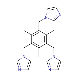 1,1,1-[(2,4,6-三甲基-1,3,5-苯三基)三(亚甲基)]三[1H-咪唑],1,3,5-tris(N-imidazolylmethyl)-2,4,6-trimethylbenzene