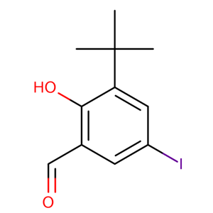 Benzaldehyde, 3-(1,1-dimethylethyl)-2-hydroxy-5-iodo-