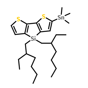 4H-Silolo[3,2-b:4,5-b']dithiophene, 4,4-bis(2-ethylhexyl)-2-(trimethylstannyl)-,4H-Silolo[3,2-b:4,5-b']dithiophene, 4,4-bis(2-ethylhexyl)-2-(trimethylstannyl)-